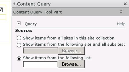 content query tool part